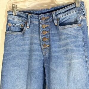 True Religion High Rise Cropped Straight‎ leg Starr size 26   Jeans Button Front